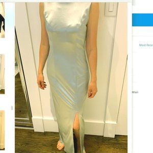 Gorgeous Silver Slit Dress